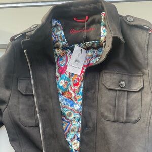 NWT Nordstrom Vegan Suede Jacket Robert Graham Men’s Size Small